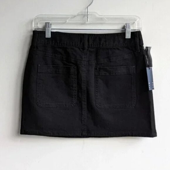NWT Aritzia Wilfred black denim Straver Mini Skirt - Picture 2 of 5